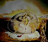 Geopolitisches Kind beobachtet die Geburt eines neuen Menschen - Original ist von Salvador Dali